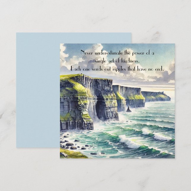 Cliffs of Moher, Ireland & Quote Anteckningskort (Fram/baksida)