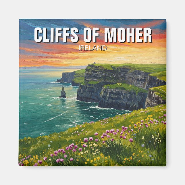 Cliffs of Moher Ireland Travel Magnet (Framsidan)