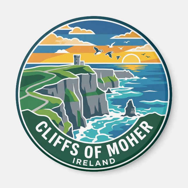 Cliffs of Moher Irland Magnet (Framsidan)