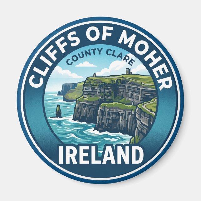 Cliffs of Moher Irland Magnet (Framsidan)