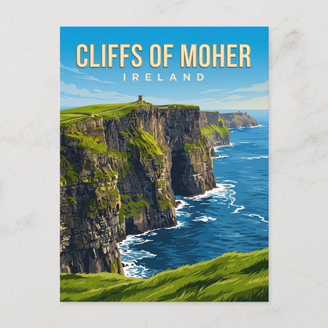 Cliffs of Moher Irland Vykort (Framsida)