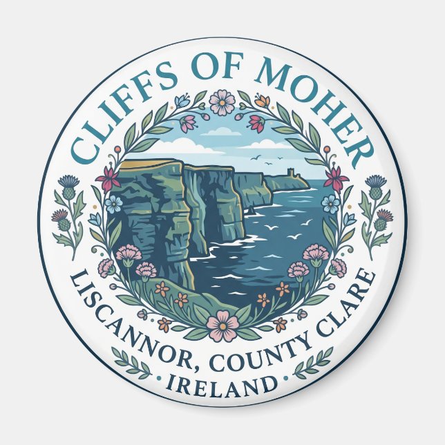 Cliffs of Moher, Liscannor, County Clare, Irland Magnet (Framsidan)