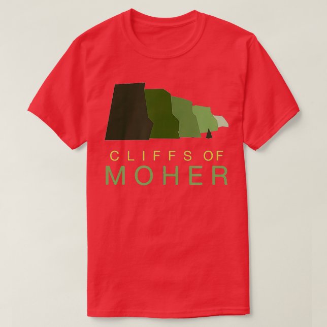 Cliffs of Moher Modern Irish Ireland T Shirt (Design framsida)