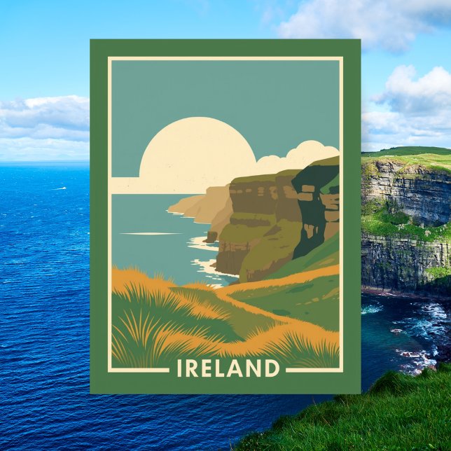 Cliffs of Moher Naturskön Irland Resa  Vykort (Cliffs of Moher Scenic Ireland Travel Postcard
)