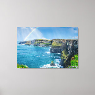 Cliffs of Moher Rainbow, Irland Canvastryck