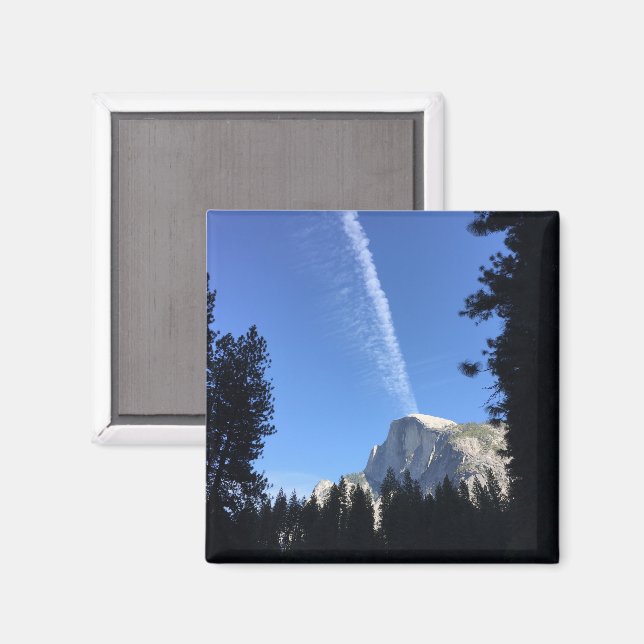 Cliffside Cloud Yosemite Blue Färg Fotography Magnet (Front/Back)