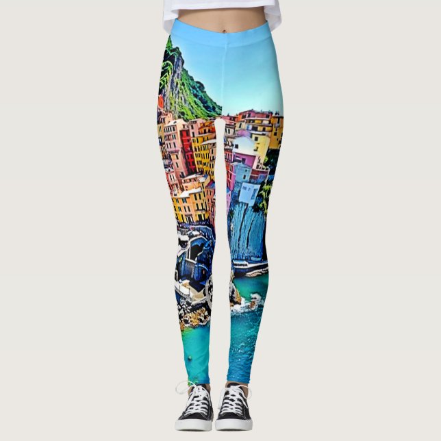 Cliffside Dreams: Manarolas Färg Leggings (Framsida)