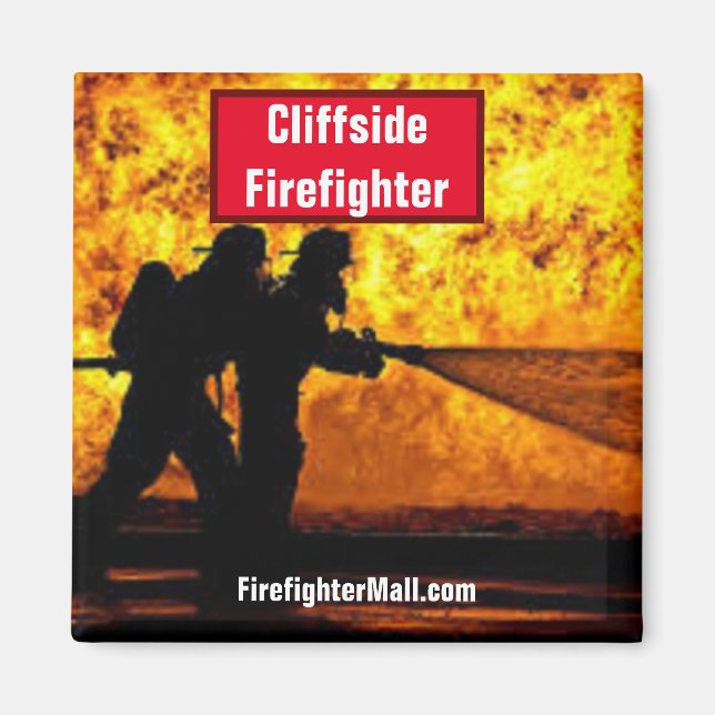 Cliffside Firefighter Magnet (Framsidan)