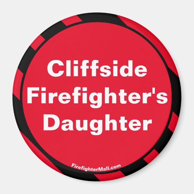 Cliffside Firefighters Dottmagnet Magnet (Framsidan)