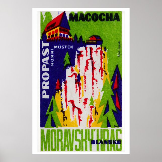 Cliffside Stuga - Matchbox Print - Tjeckisk Väggko Poster (Framsidan)