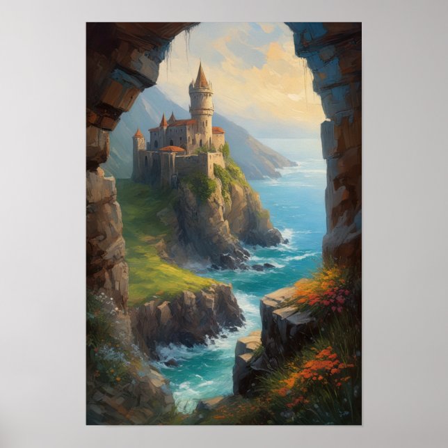 Clifftop Chronicles, Echoes från en medeleval Cast Poster (Framsidan)
