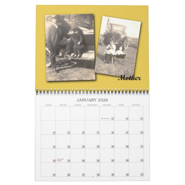 Clifton Family Memories 09 Kalender (Jan 2026)