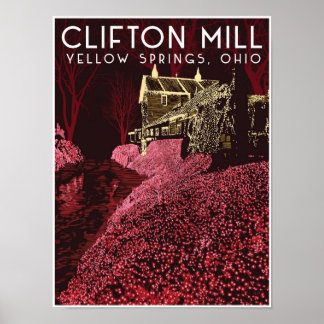 Clifton Mill Travel Poster