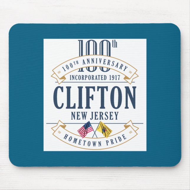 Clifton New Jersey 100th Anniv White _1  Musmatta (Framsidan)