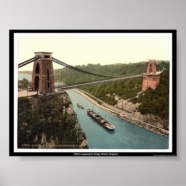 Clifton suspension bridge, Bristol, England Poster (Framsidan)
