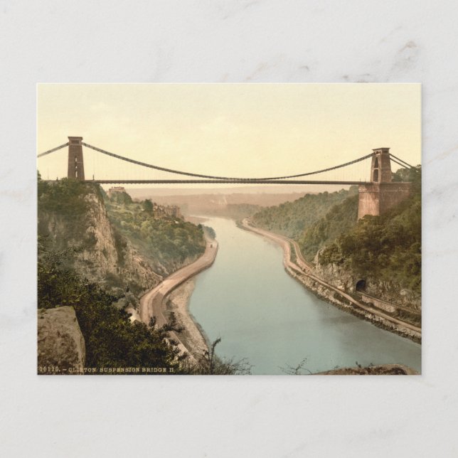 Clifton Suspension Bridge II, Bristol, England Vykort (Framsida)