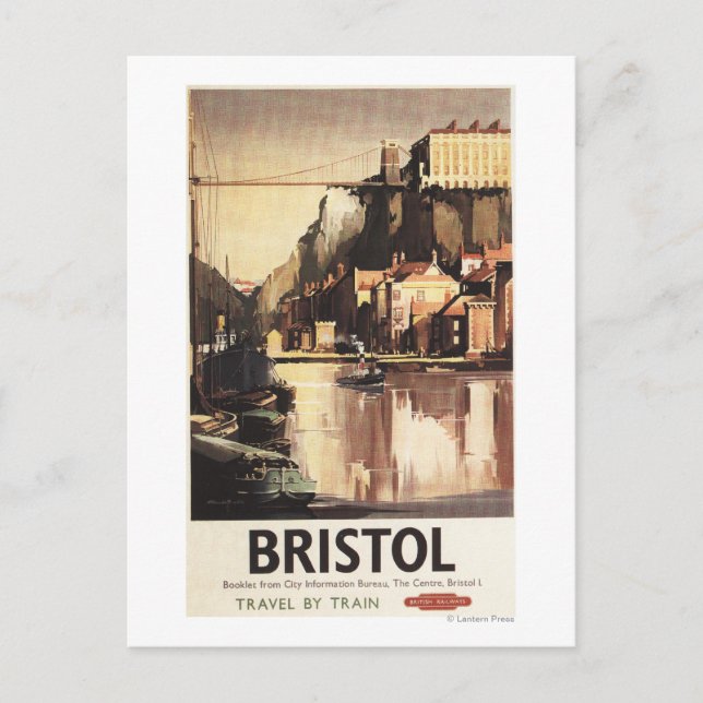 Clifton Suspension Bridge och Boats Vykort (Framsida)