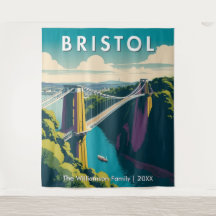 Clifton Suspension Bridge Retro Bristol Wall