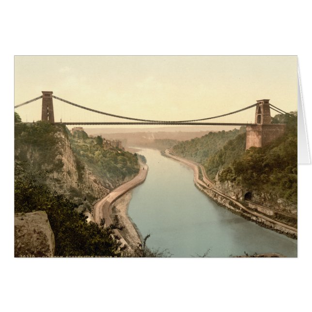 Clifton upphängning överbryggar II, Bristol, Hälsningskort (Framsidan Horizontal)