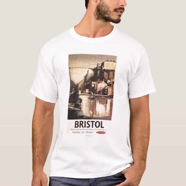 Clifton upphängning överbryggar och fartyg tee shirt (Framsida)