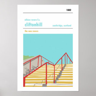 Cliftonhill, Coatbridge. Utskrift av Stil i Haynes Poster