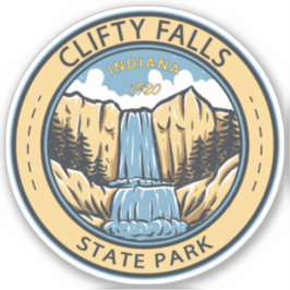Clifty Falls State Park Indiana Badge Klistermärken