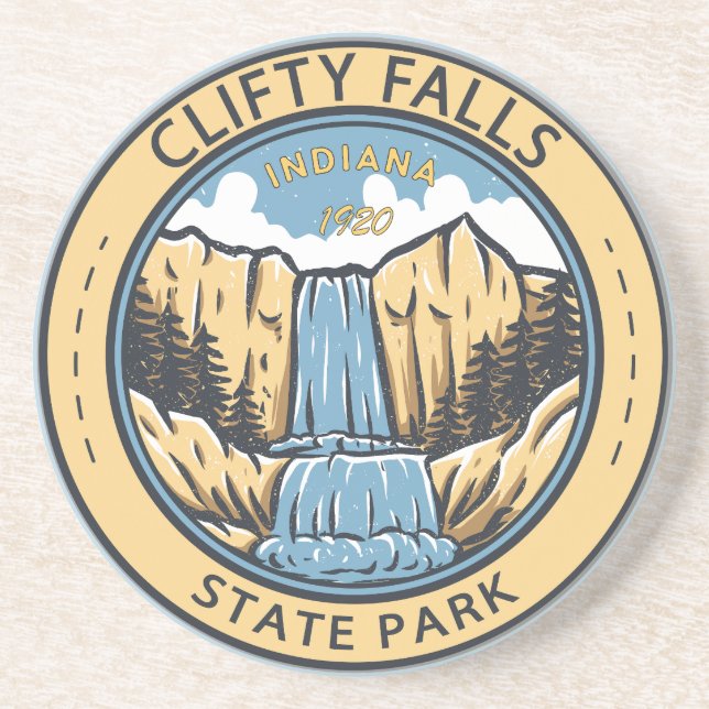 Clifty Falls State Park Indiana Badge Underlägg (Framsidan)