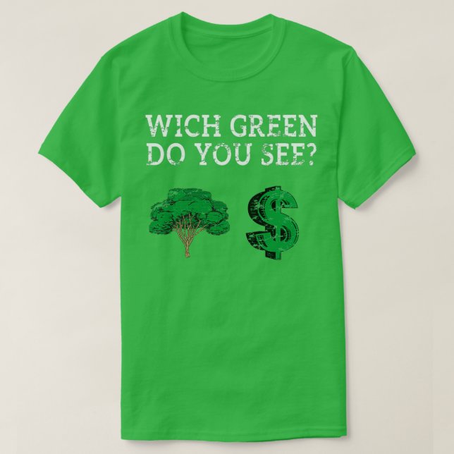 Climate Change Protest Signs Design Wich Green Do  T Shirt (Design framsida)