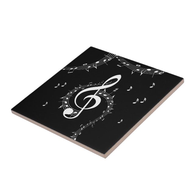 Climate G Clef Music Black Kakelplatta (Sidan)