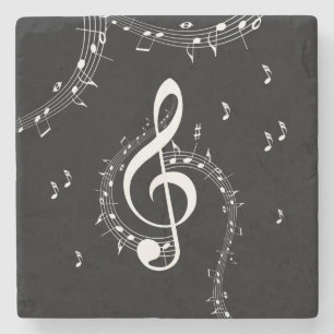 Climate G Clef Music Black Stenunderlägg