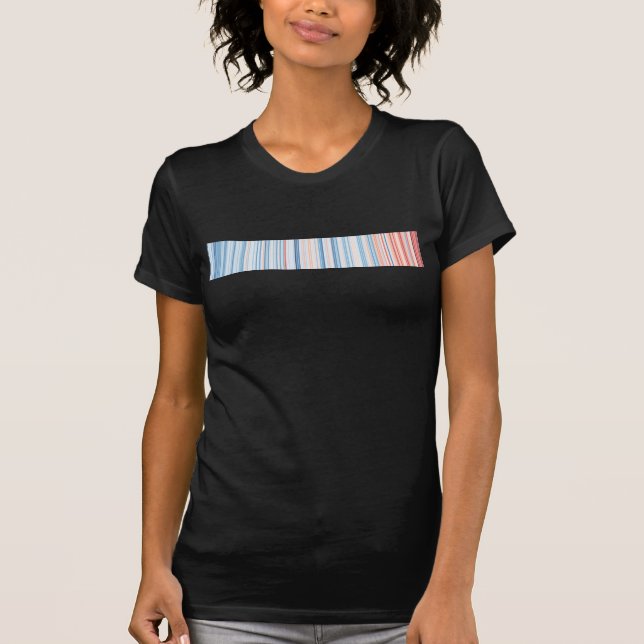 Climate Stripes Germany 1881-2019 Jersey T-Shirt (Framsida)