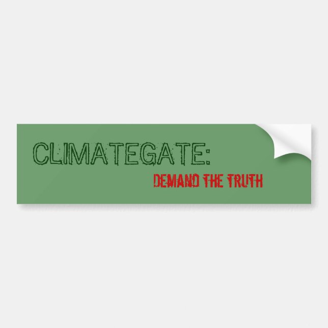 CLIMATEGATE: Begära sanningen, Bildekal (Framsidan)
