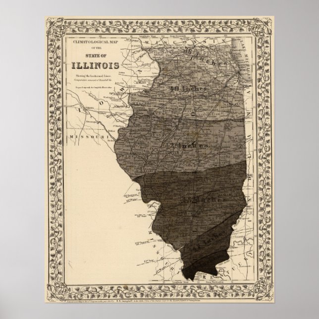 Climatological karta, Illinois Poster (Framsidan)