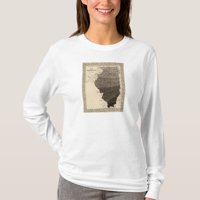 Climatological karta, Illinois T-shirt (Framsida)