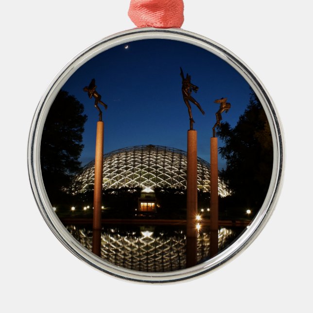 Climatron på den Missouri botanisk trädgård Julgransprydnad Metall (Framsidan)