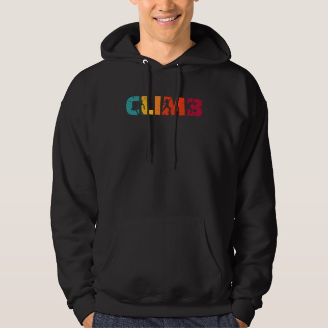 Climb Climber Sport Climbing Bouldering Hoodie (Framsida)