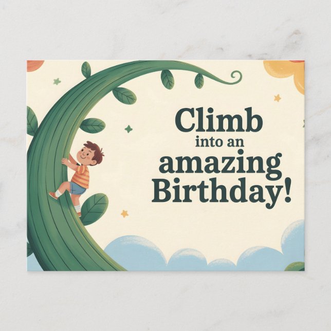 Climb into an Amazing Birthday Greeting Vykort (Framsida)