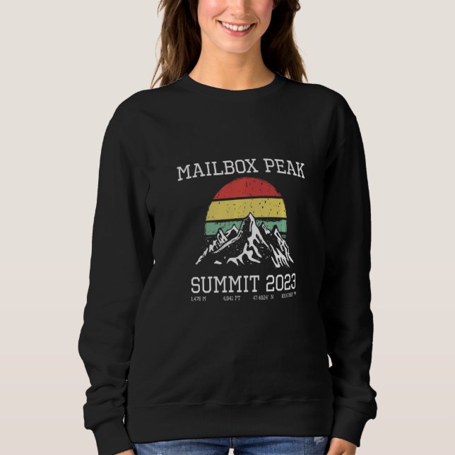 Climbed Mailbox Peak Summit 2023 Hike Washington S T Shirt (Framsida)