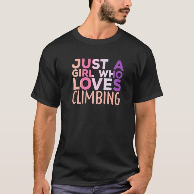 Climbing Apparel Rock Climber Bouldering for Women T Shirt (Framsida)