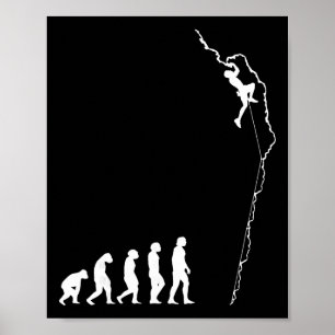 Climbing Evolution - Kul Bouldering Klippklättrare Poster