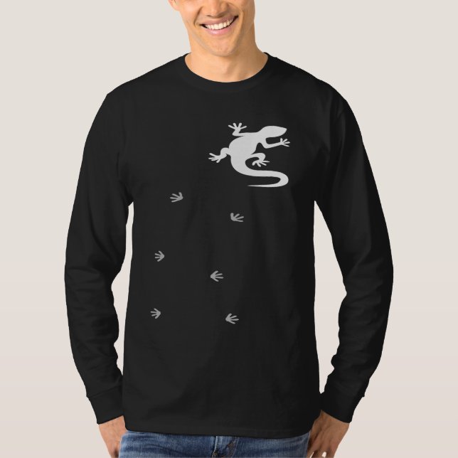 Climbing Gecko Crested Gecko Reptile Lizard Pet T Shirt (Framsida)