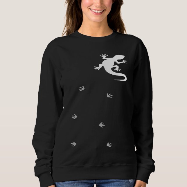 Climbing Gecko Crested Gecko Reptile Lizard Pet T Shirt (Framsida)