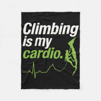 Climbing Is My Cardio Ecg Adventure Graphic Fleecefilt