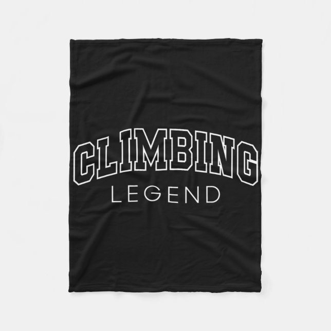 Climbing Legend Funny Athletic Lettering Climber C Fleecefilt (Framsidan)