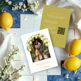 Climbing Lemon and Flowers Arch Photo Wedding Spara Datumet