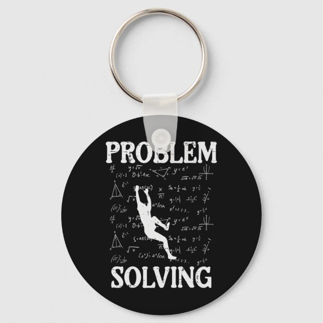 Climbing Problem Solving Math Formulas Funny Men W Nyckelring (Framsida)