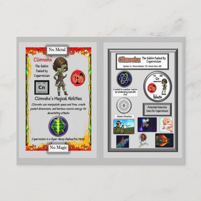 Climvohx Presents Copernicium Trading Card Vykort (Framsida)