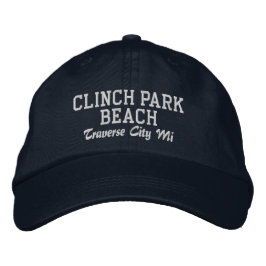 Clinch Park Beach Traverse City MI Basebollmössa Broderad Keps