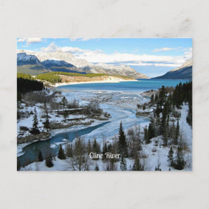 Cline River, Alberta, Kanada Vykort
