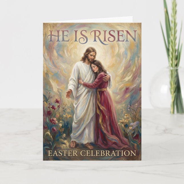 Clinging to the Risen One Easter Card Kort (Framsida)